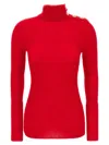 Balmain Turtleneck Sweater In Red