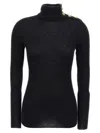 Balmain Mohair Button Sweater
