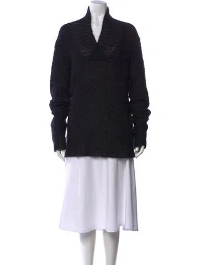 Pre-owned Balmain Mohair Cowl Neck Sweater In Black