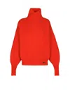Balmain Mohair Knit Jumper With Collar Detail In Red