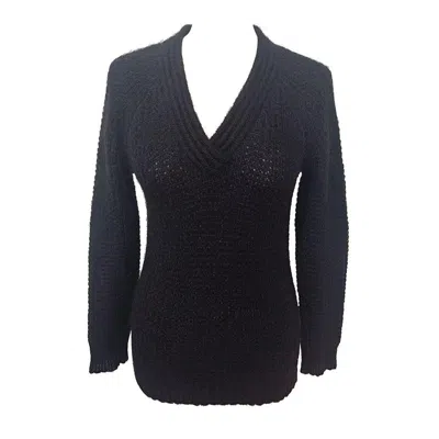 Pre-owned Balmain Mohair Pull Size 40 In Black