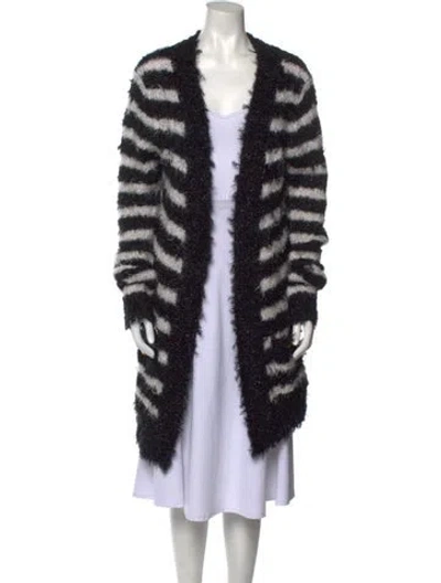 Pre-owned Balmain Mohair Striped Sweater