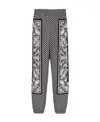 Balmain Monigram-print Elasticated-waistband Track Pants In Gray