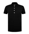 Balmain Monogram Short-sleeved Polo T-shirt In Black