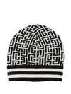 Balmain Monogram Beanie In Black