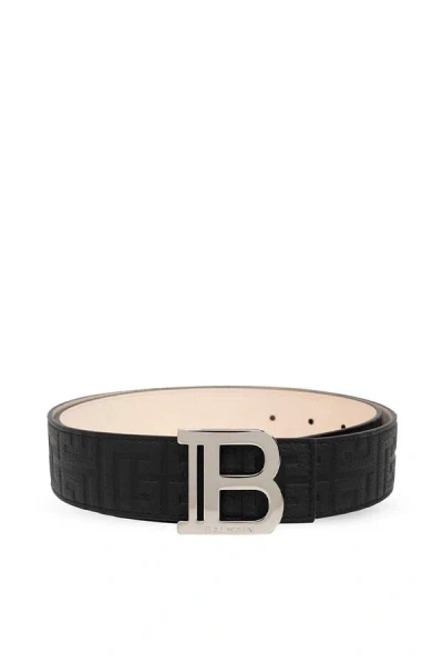 Balmain Monogram Belt In Black