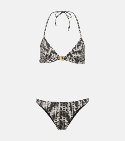 Balmain Monogram Bikini In Black