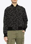 Balmain Printed Bomber Jacket - Men's - Viscose/cupro In Black