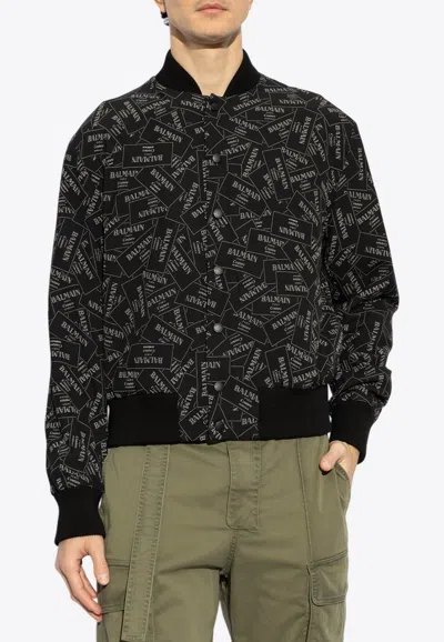 BALMAIN MONOGRAM BOMBER JACKET