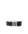 Balmain Monogram-buckle Belt In Black