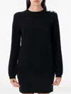 Balmain Monogram Button-embellished Sweater In Black