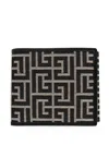 Balmain Monogram Canvas Wallet In Multi