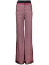 Balmain Monogram Check Knit Large Pant In Pink