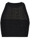 Balmain Pb Labyrinth Knit Top In Black