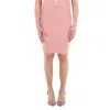 Balmain Pb-intarsia Knitted Mini Skirt In Pink