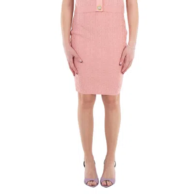 Balmain Monogram Intarsia Knit Mini Skirt