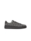 Balmain B Court Monogram Jacquard Low Top Sneaker In Black
