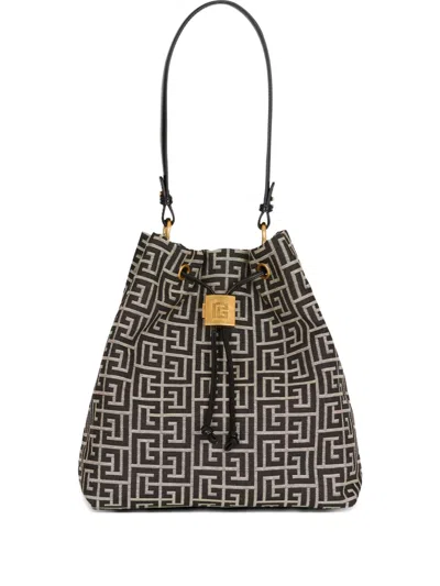 BALMAIN MONOGRAM JACQUARD BACKPACK