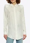 Balmain Monogram Jacquard Buttoned Shirt In White