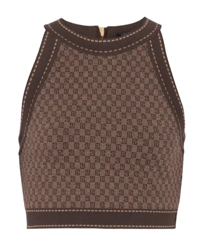 BALMAIN BALMAIN MINI MONOGRAM JACQUARD TOP