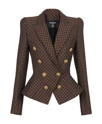 BALMAIN BALMAIN MINI MONOGRAM JACQUARD JACKET