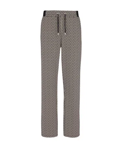 BALMAIN BALMAIN CASUAL MONOGRAM JACQUARD TROUSERS