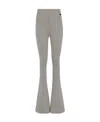 Balmain Monogram Jacquard Flared Trousers In Gray