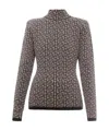 Balmain Monogram Jacquard Sweater In Black
