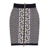 Balmain Pencil Skirt In Monogram Knit