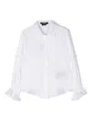 Balmain Monogram-jacquard Longsleeved Shirt In White