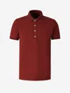 Balmain Polo In Bordeaux Cotton In Black