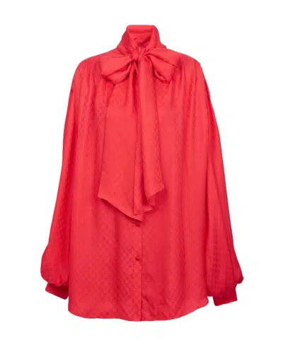BALMAIN BALMAIN MONOGRAM-JACQUARD BUTTON-UP SHIRT
