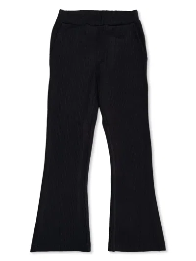 Balmain Kids' Monogram-jacquard Trousers In Blue