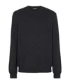 Balmain Monogram Knit And Leopard Pattern Jumper In Black