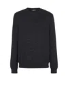 Balmain Monogram Knit And Leopard Pattern Jumper In Black