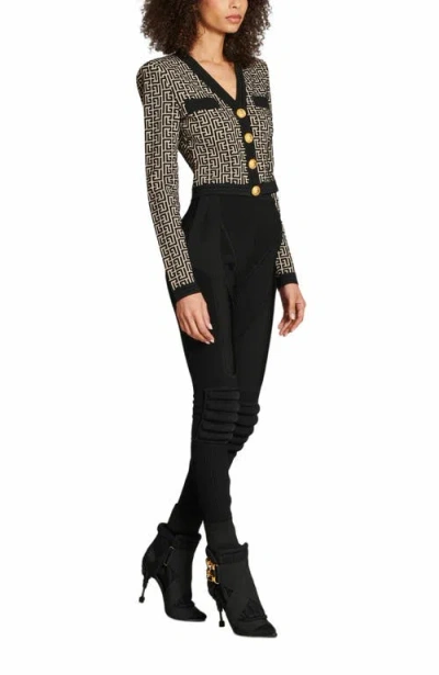 Balmain Monogram Knit Cardigan