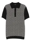 Balmain Monogram Pattern Polo With Classic Collar