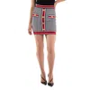 Balmain Embroidered Viscose Blend Mini Skirt In Gray