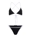 Balmain Monogram Lycra Swimsuit In Black
