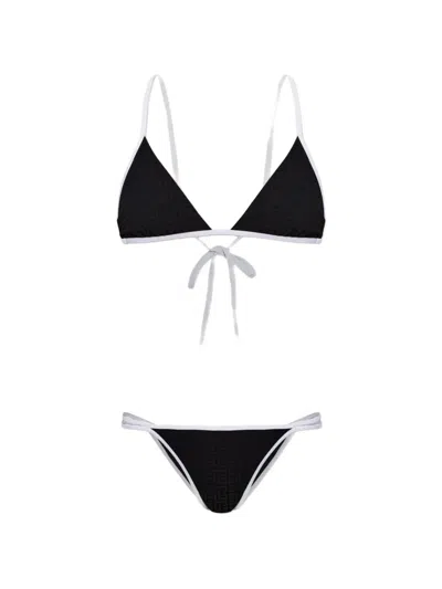 Balmain Monogram Lycra Swimsuit In Animal Print