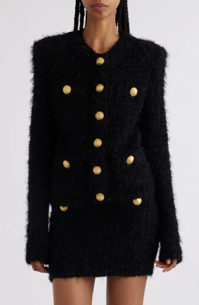 BALMAIN BALMAIN MONOGRAM MAZE TWEED JACKET