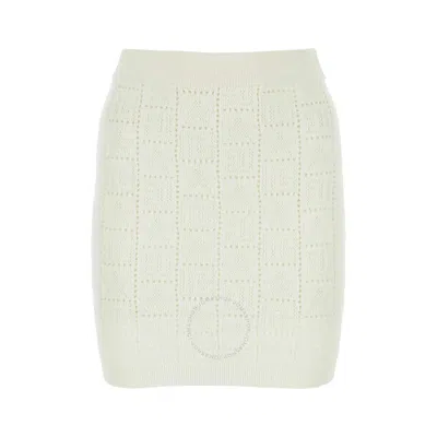 BALMAIN BALMAIN MONOGRAM MESH MINI SKIRT