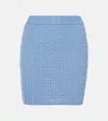 Balmain Monogram Miniskirt In Blau