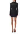 BALMAIN MONOGRAM MONOGRAM PB LABYRINTH MINI DRESS