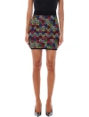 Balmain Multicolor Pb-intarsia Knitted Mini Skirt In Multicolor
