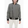 Balmain Monogram Padded Bomber Jacket With Decentralized Zip