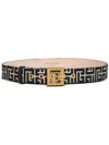 Balmain Monogram-pattern Belt In Black