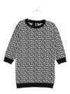 Balmain Monogram-pattern Dress In Black