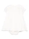 Balmain Monogram-pattern Dress In White