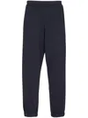Balmain Monogram-pattern Elasticated-waistband Track Pants In Blue